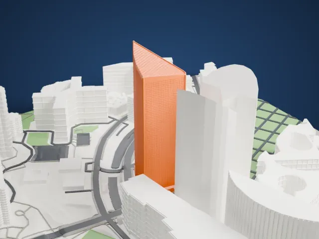 Tour Granite model, East view