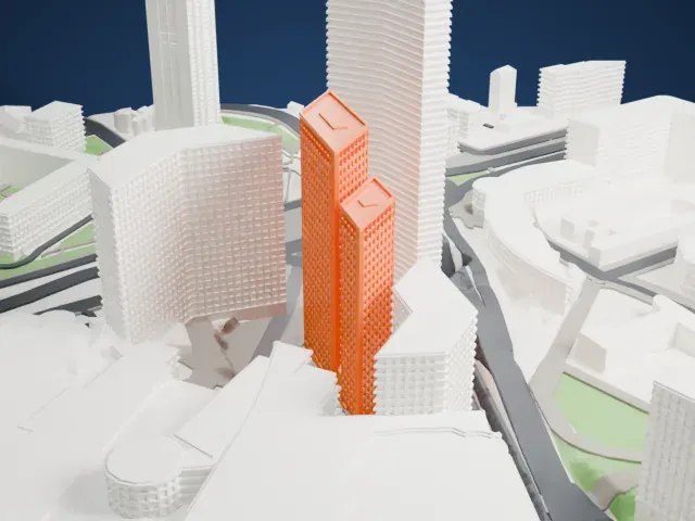 Tour Landscape model, North view