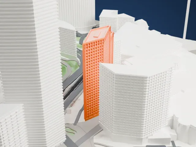 Tour Landscape model, South view