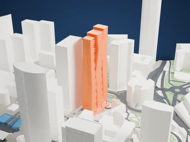 Tour Majunga model, West view