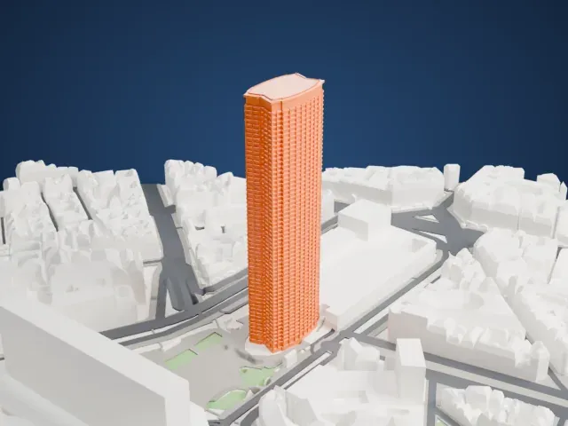 Tour Montparnasse model, South view