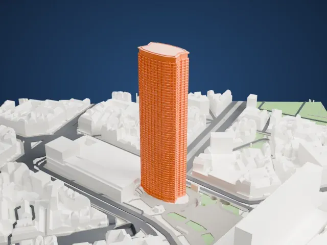 Tour Montparnasse model, West view