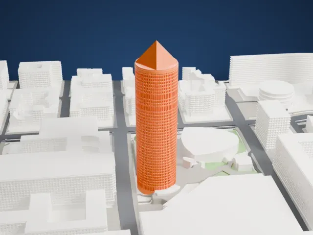 Tour Part-Dieu model, East view