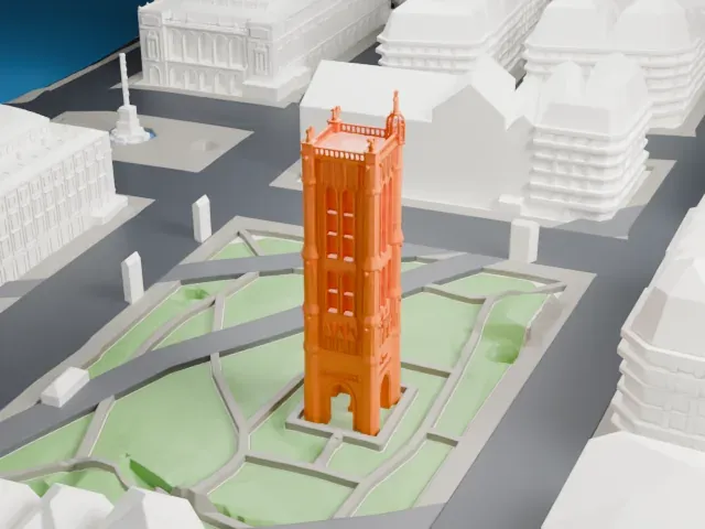 Tour Saint-Jacques model, East view