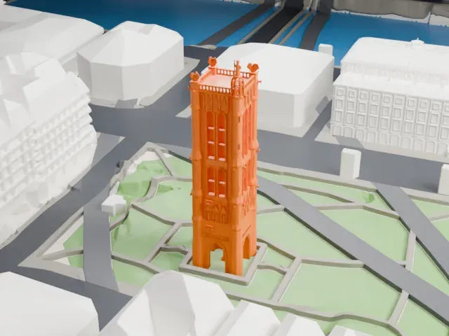 Tour Saint-Jacques model, North view