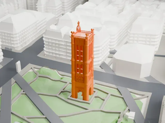 Tour Saint-Jacques model, South view