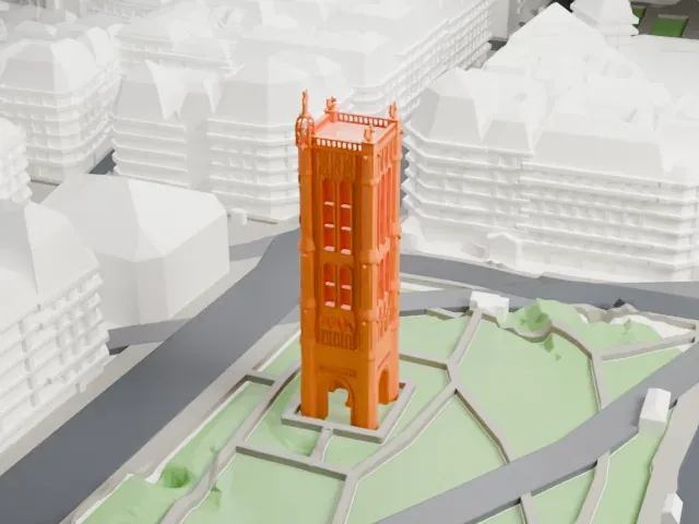 Tour Saint-Jacques model, West view