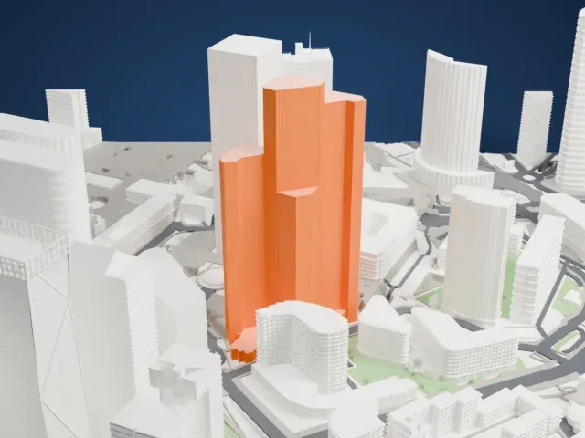 Tour Total model, East view