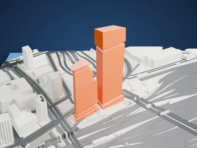 Tours Duo model, West view