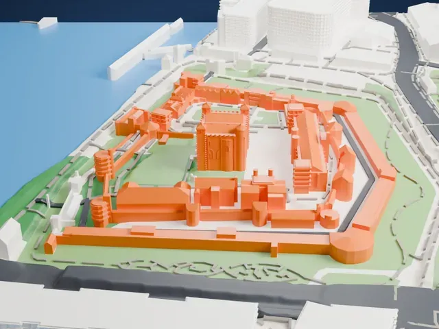 Tower of London model, East view