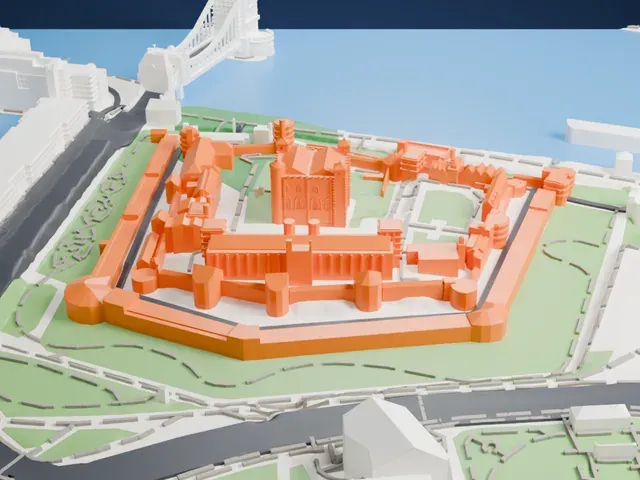 Tower of London model, North view