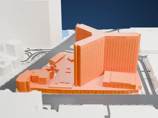 Treasure Island Hotel and Casino model, North view