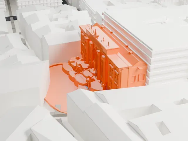 Trevi Fountain model, East view