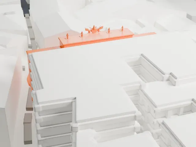 Trevi Fountain model, North view