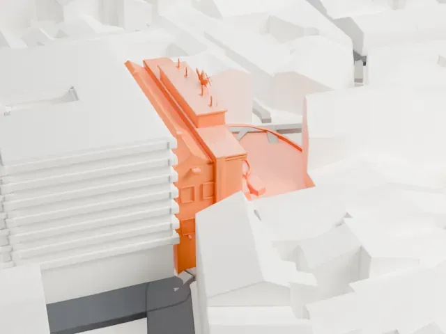 Trevi Fountain model, West view