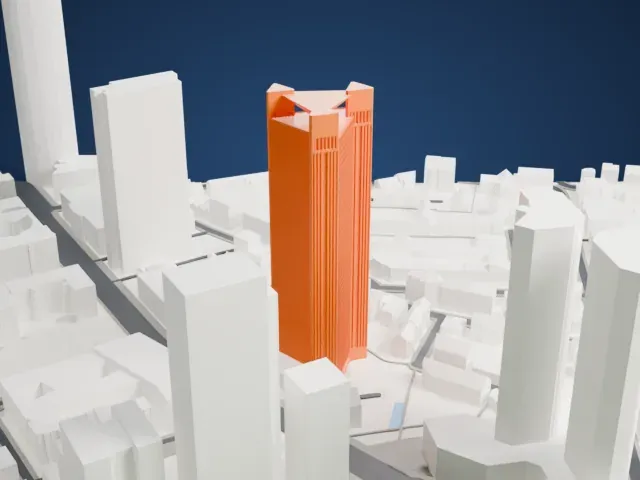 Trianon (Frankfurt am Main) model, East view