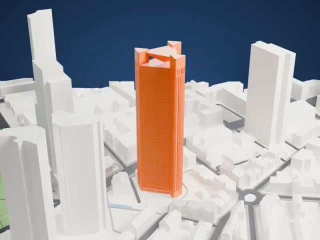 Trianon (Frankfurt am Main) model, North view