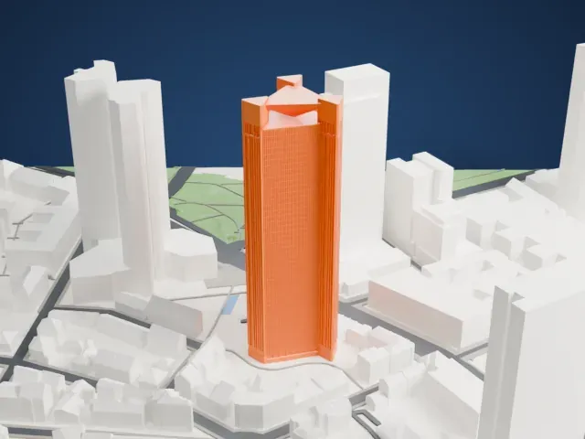 Trianon (Frankfurt am Main) model, West view
