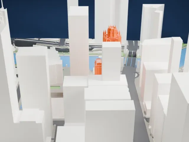 Tribune Tower model, North view