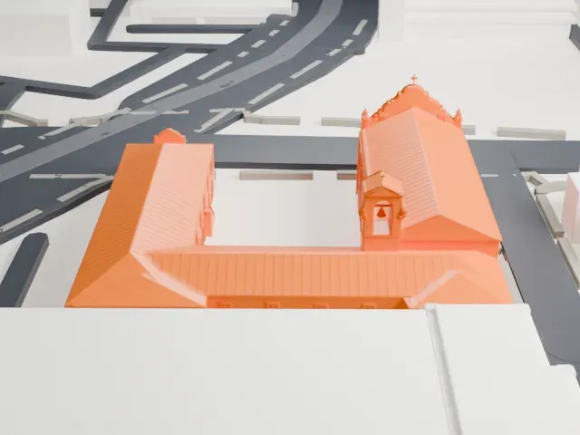 Trinity Cathedral model, North view
