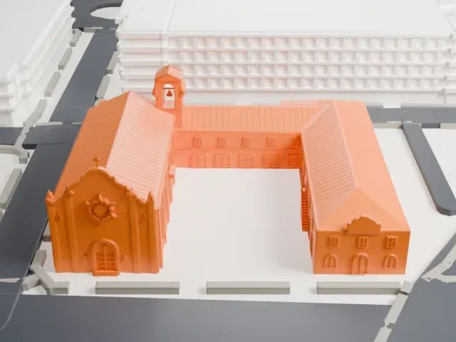 Trinity Cathedral model, South view