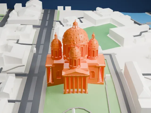Trinity Cathedral, Saint Petersburg model, East view