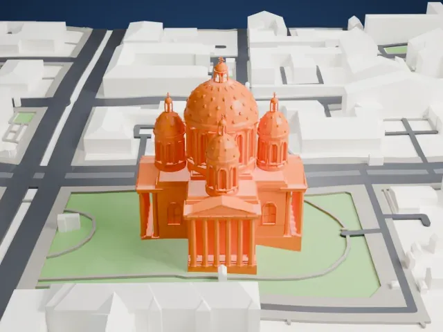 Trinity Cathedral, Saint Petersburg model, North view