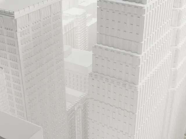 Trinity Church model, South view