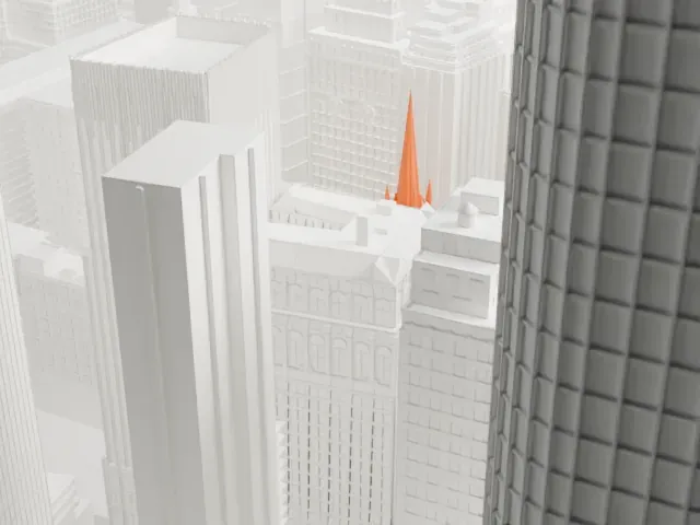 Trinity Church model, West view