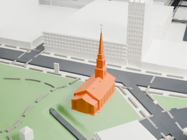 Trinity & St. Philip's Cathedral, Newark model, East view