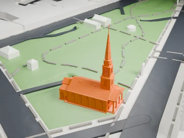 Trinity & St. Philip's Cathedral, Newark model, North view
