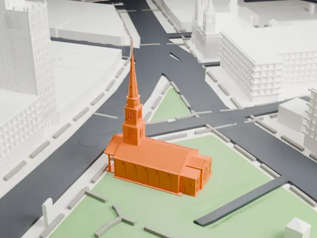 Trinity & St. Philip's Cathedral, Newark model, South view