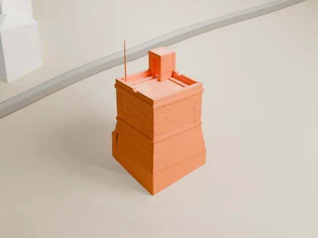 Triq il-Wiesgħa Tower model, East view