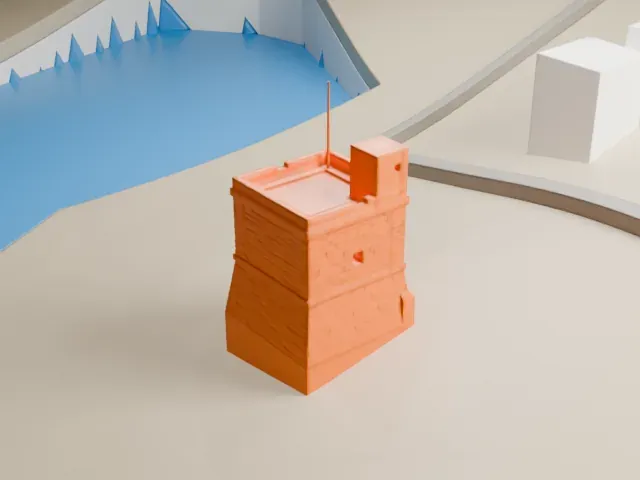 Triq il-Wiesgħa Tower model, North view