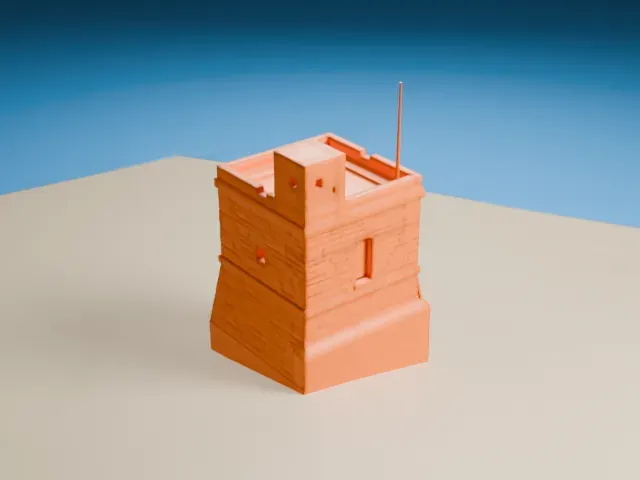 Triq il-Wiesgħa Tower model, West view