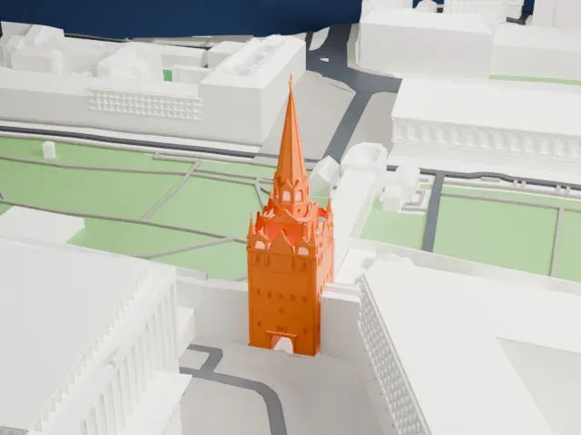 Troitskaya Tower model, East view