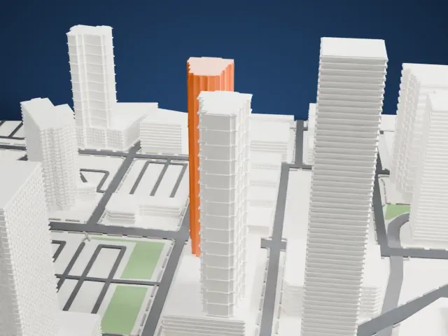Trump Bay Street model, East view