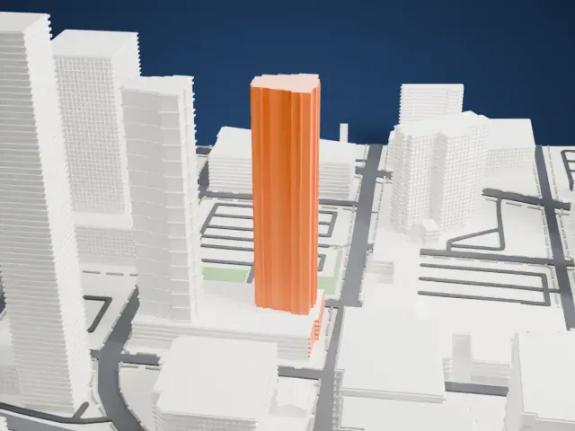 Trump Bay Street model, North view