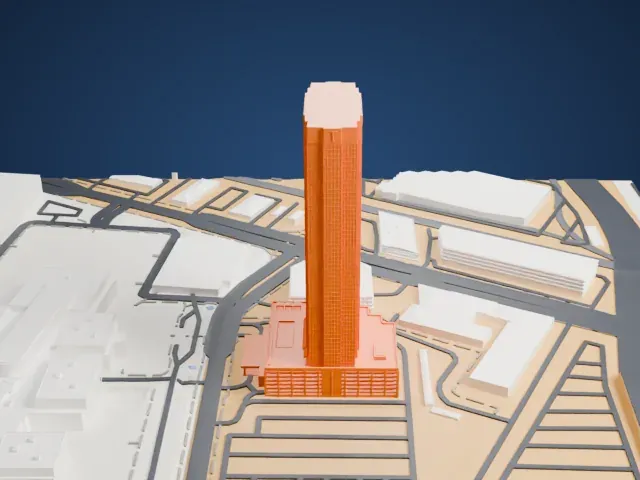 Trump International Hotel Las Vegas model, East view