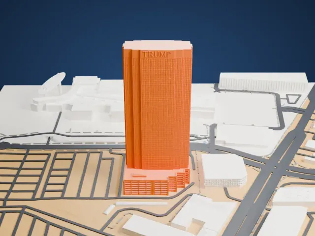 Trump International Hotel Las Vegas model, North view