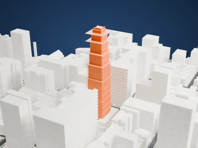 Trump Palace Condominiums model, East view