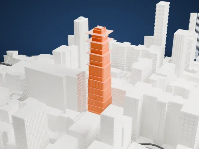 Trump Palace Condominiums model, North view