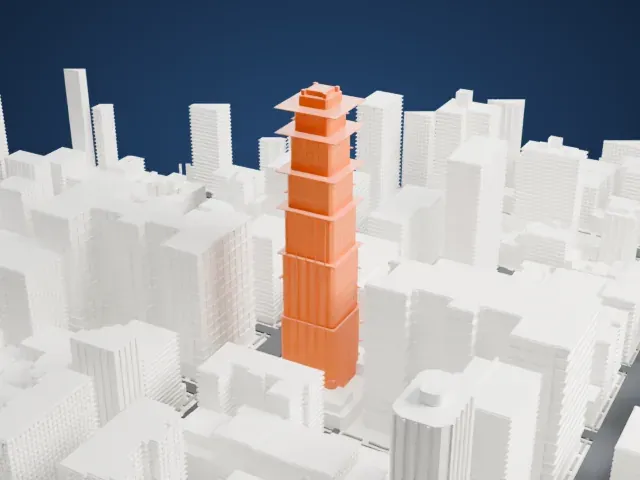 Trump Palace Condominiums model, South view
