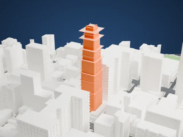 Trump Palace Condominiums model, West view