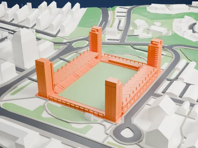 Tunavallen model, North view
