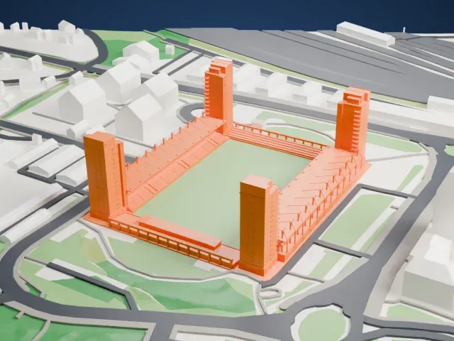Tunavallen model, South view