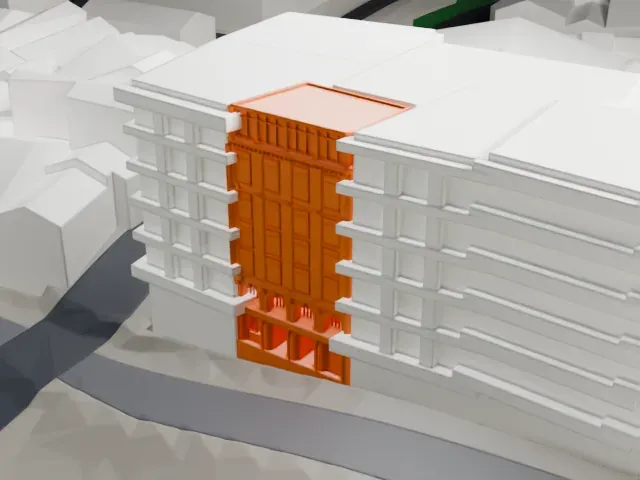 Tünel model, East view