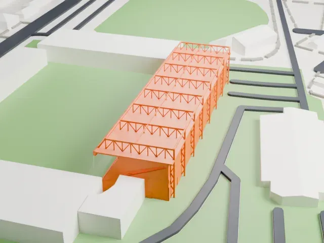 Turf Moor model, East view