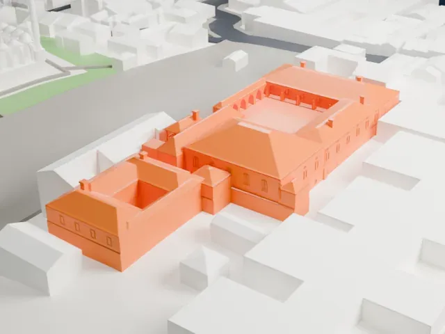 Turkish and Islamic Arts Museum model, North view