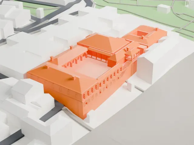 Turkish and Islamic Arts Museum model, South view